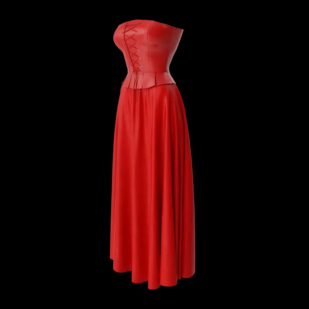 Corset Leather With Skirt 2