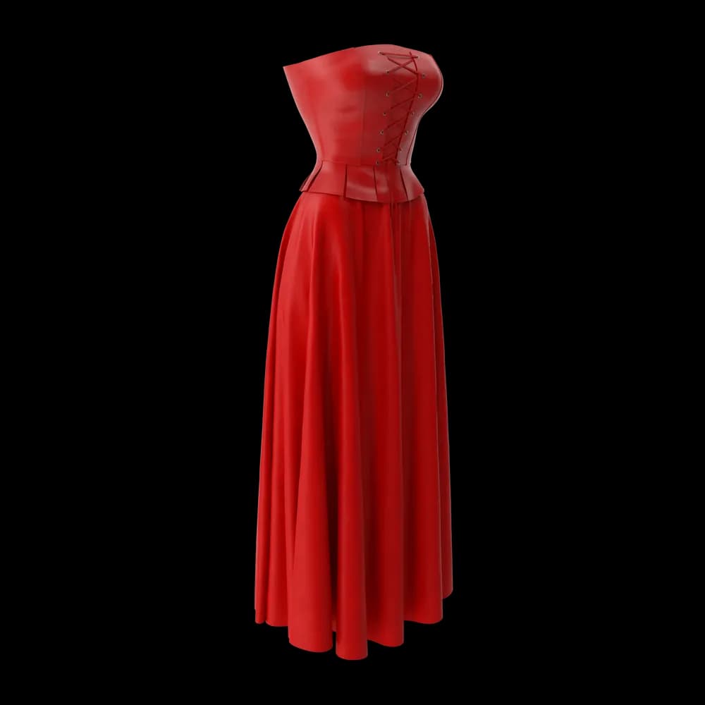 Corset Leather With Skirt 4